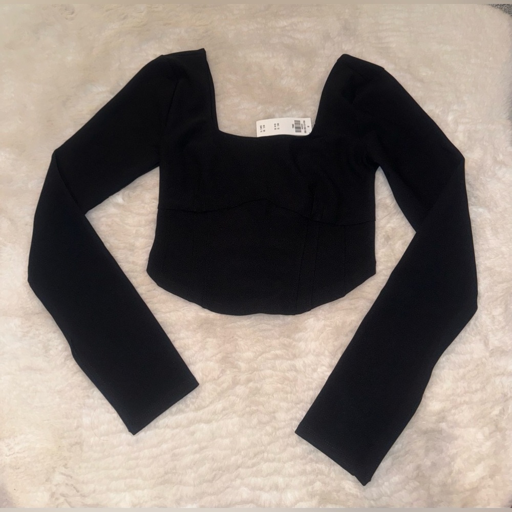 Abercrombie and Fitch long sleeve crop top size small